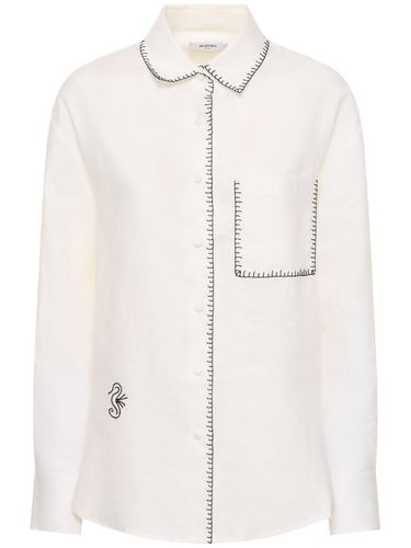 Wegner Oversize Linen Shirt W/ Stitching - MARYSIA - Modalova