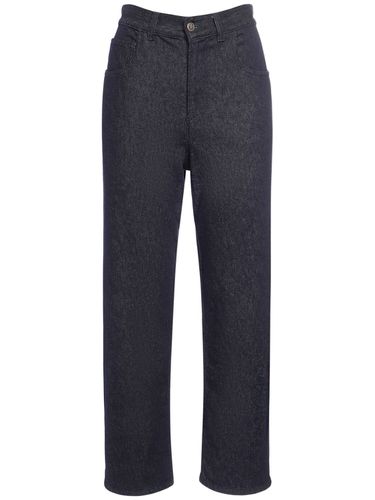 Cropped Denim Jeans - MONCLER - Modalova