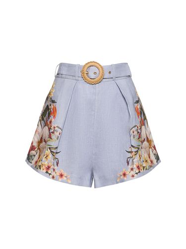 Lexi Tuck Linen Shorts - ZIMMERMANN - Modalova