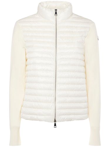 Padded Nylon Zip-up Down Cardigan - MONCLER - Modalova