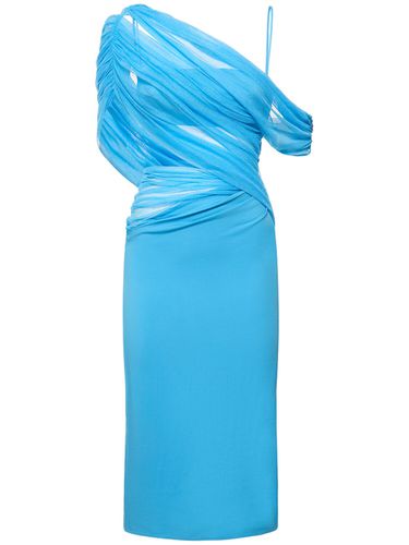 Magnetica Asymmetric Veiled Midi Dress - CHRISTOPHER ESBER - Modalova