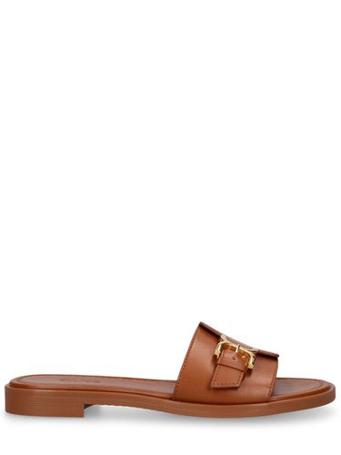 Mm Marcie Leather Flat Slides - CHLOÉ - Modalova