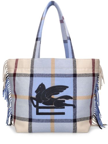 Tartan Wool Shopper - ETRO - Modalova