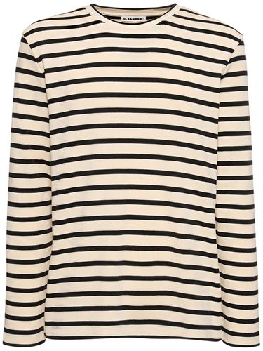 Ribbed Cotton Jersey T-shirt - JIL SANDER - Modalova