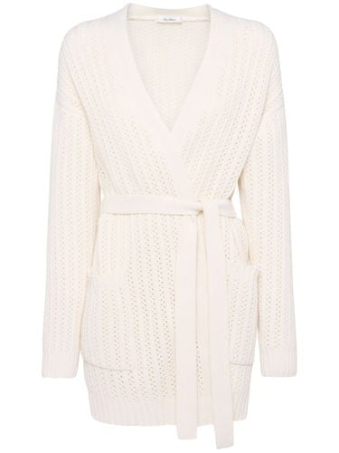 Balzac Belted Wool Blend Knit Cardigan - MAX MARA - Modalova