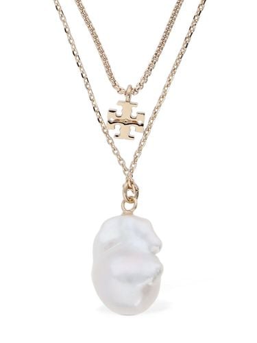 Kira Delicate Pearl Layered Necklace - TORY BURCH - Modalova