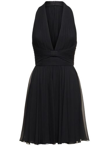 Pleated Silk Mini Dress - ELIE SAAB - Modalova