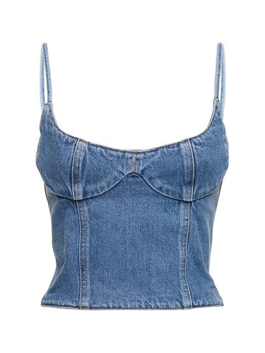 Denim Sleeveless Corset Top - MAGDA BUTRYM - Modalova