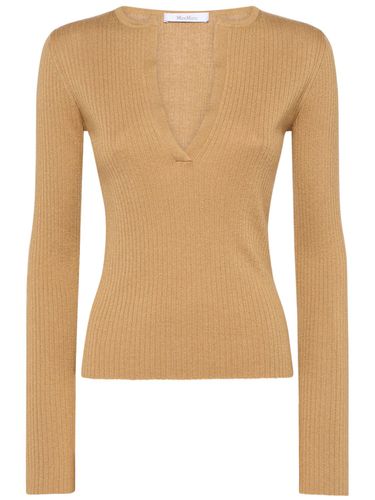 Top De Seda Y Cashmere Con Manga Larga - MAX MARA - Modalova