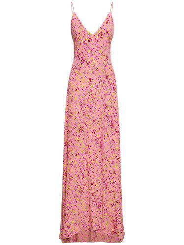 Floral Print Jacquard Maxi Slip Dress - ROTATE - Modalova