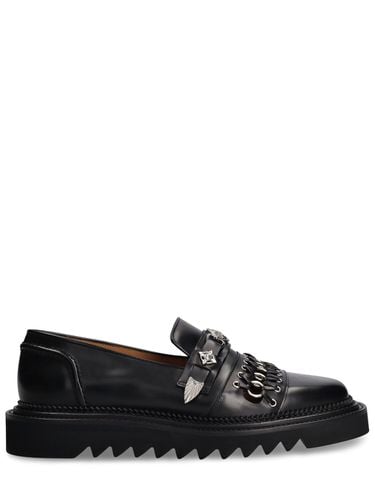 Black Leather Loafers - TOGA VIRILIS - Modalova