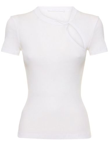 T-shirt In Jersey Di Cotone / Cutout - HELMUT LANG - Modalova