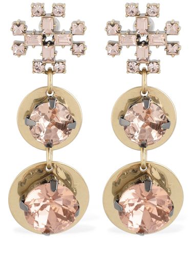 Small Crystal Drop Earring - TORY BURCH - Modalova