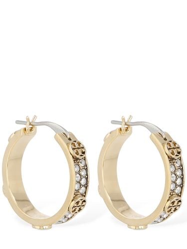 Small Miller Stud Hoop Earrings - TORY BURCH - Modalova