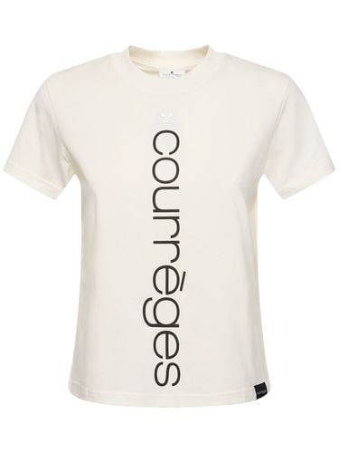 Logo Cotton Jersey T-shirt - COURREGES - Modalova