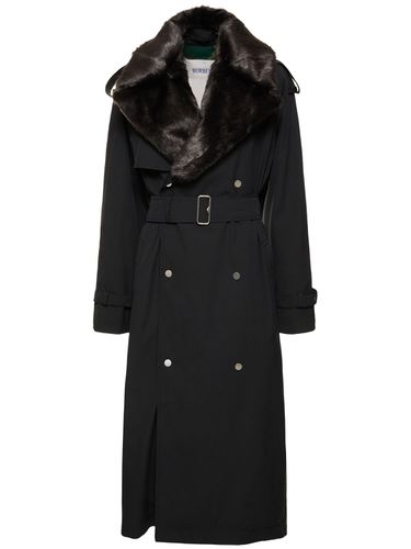 Belted Gabardine Long Trench Coat - BURBERRY - Modalova