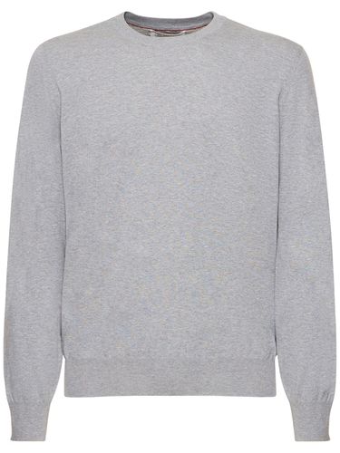 Cotton Crewneck Sweater - BRUNELLO CUCINELLI - Modalova