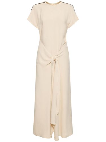 Tie Detail Viscose Midi Dress - VICTORIA BECKHAM - Modalova