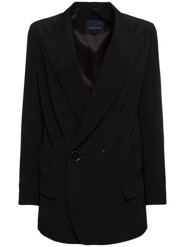 Crepe De Chine Side Button Jacket - YOHJI YAMAMOTO - Modalova