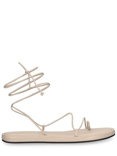 Mm Emily Leather Flat Sandals - STUDIO AMELIA - Modalova