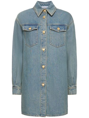 Cotton Denim Shirt - MOSCHINO - Modalova