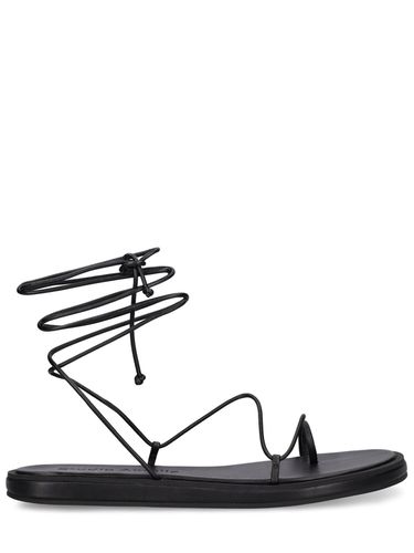 Mm Emily Leather Flat Sandals - STUDIO AMELIA - Modalova