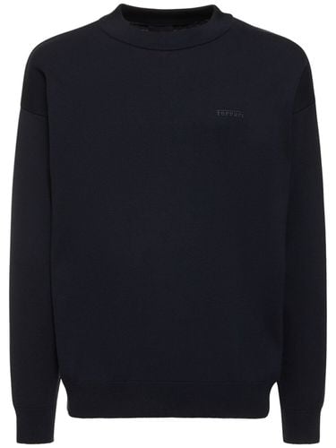 Logo Cotton & Silk Knit Sweater - FERRARI - Modalova