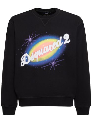 Logo Cotton Jersey Sweatshirt - DSQUARED2 - Modalova