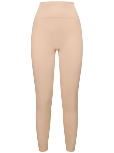 Ribbed Jersey Leggings W/ Stirrups - ANDREADAMO - Modalova