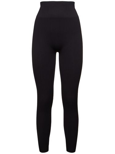 Ribbed Jersey Leggings W/ Stirrups - ANDREADAMO - Modalova