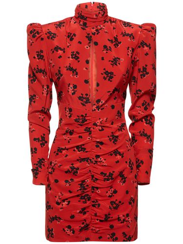 Printed Silk High Neck Mini Dress - ALESSANDRA RICH - Modalova