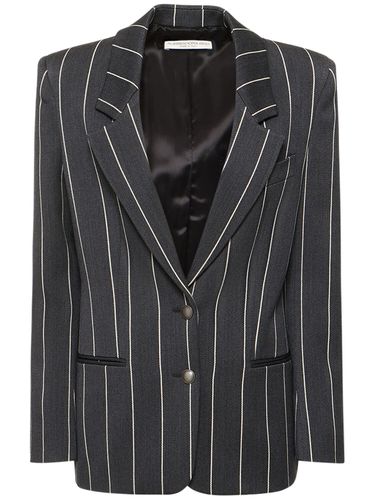 Pinstripe Light Wool Tailored Jacket - ALESSANDRA RICH - Modalova