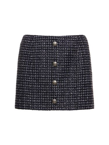 Sequined Tweed Low Waist Mini Skirt - ALESSANDRA RICH - Modalova