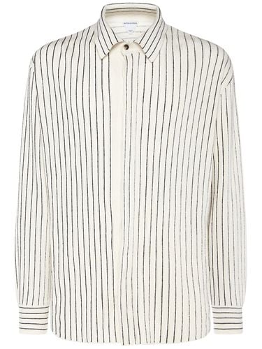 Pinstripe Knitted Linen Shirt - BOTTEGA VENETA - Modalova