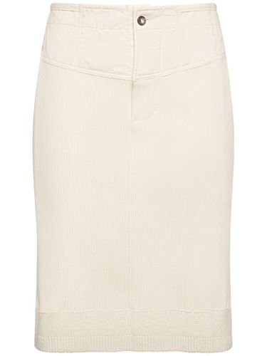 Compact Cotton Rib Jersey Skirt - BOTTEGA VENETA - Modalova