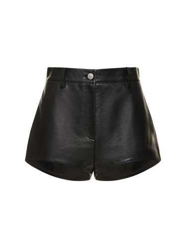 Leather High Rise Shorts - MAGDA BUTRYM - Modalova