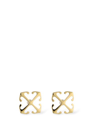 Mini Arrow Brass Earrings - OFF-WHITE - Modalova