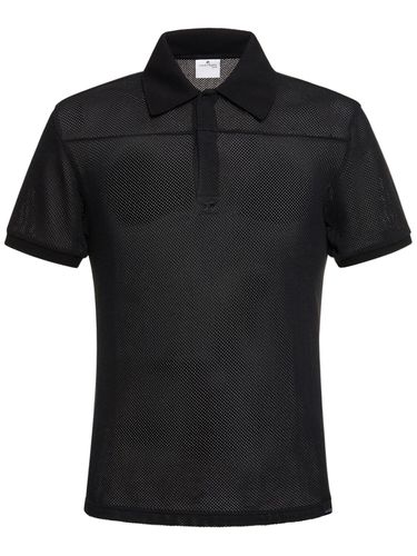 Logo Print Mesh S/s Polo - COURREGES - Modalova