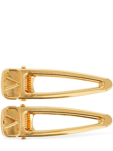 V Logo Hair Clip - VALENTINO GARAVANI - Modalova