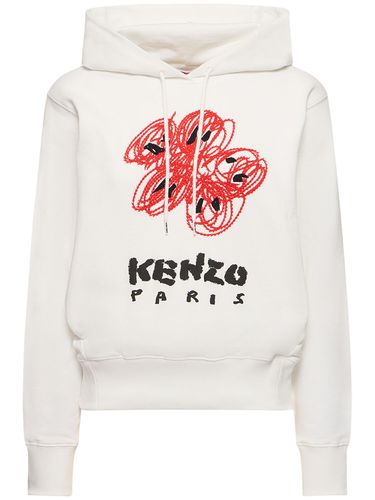 Drawn Classic Cotton Varsity Hoodie - KENZO PARIS - Modalova