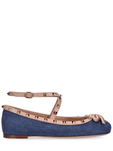 Ballerinas Aus Denim "rockstud" - VALENTINO GARAVANI - Modalova