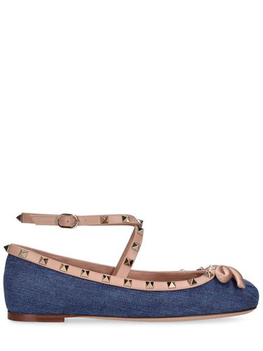 Ballerine Rockstud In Denim - VALENTINO GARAVANI - Modalova