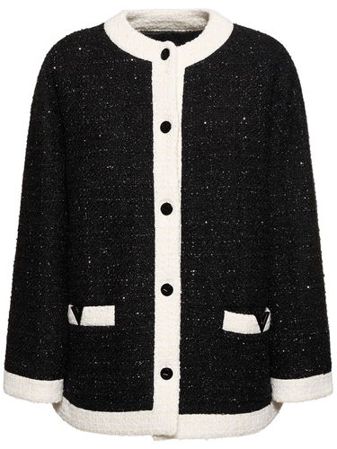 Chaqueta De Tweed Lúrex Sin Cuello - VALENTINO - Modalova