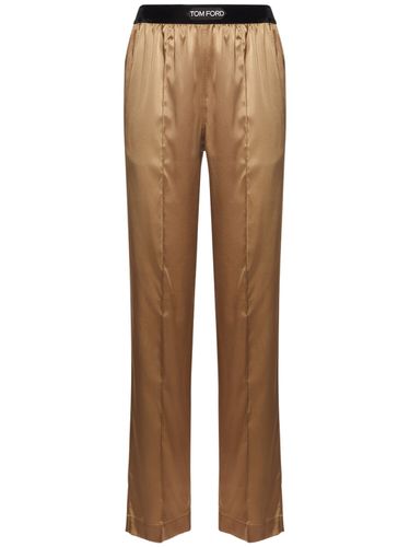 Pantalones De Satén De Seda - TOM FORD - Modalova