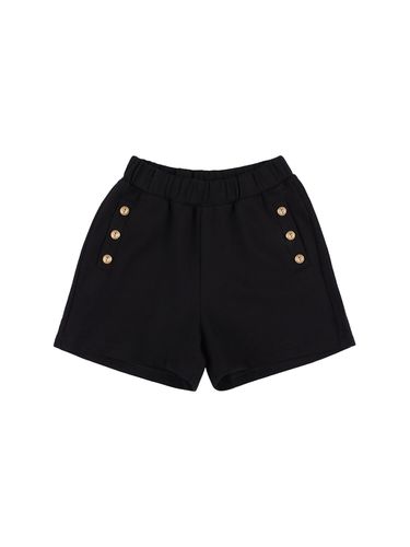 Shorts De Felpa De Algodón Orgánico - BALMAIN - Modalova