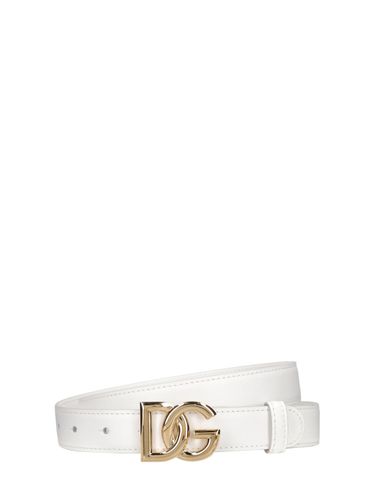 Mm Leather Belt - DOLCE & GABBANA - Modalova