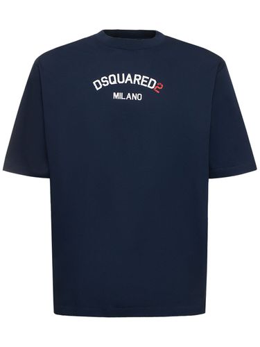 Milano Printed Cotton T-shirt - DSQUARED2 - Modalova