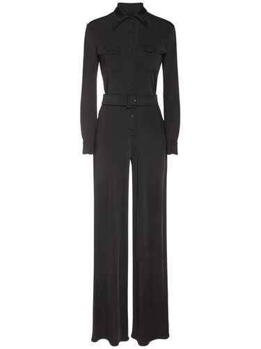 Stretch Satin Long Jumpsuit - TOM FORD - Modalova