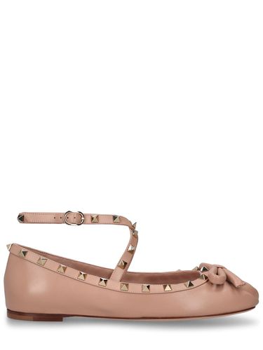 Rockstud Leather Flats - VALENTINO GARAVANI - Modalova