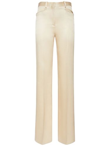 Silk & Wool Twill Bootcut Pants - TOM FORD - Modalova